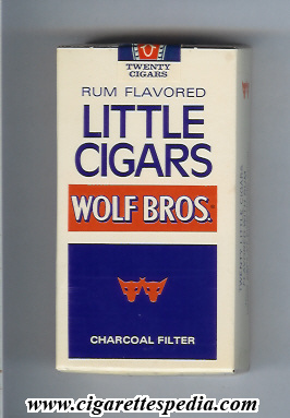 wolf bros design 1 little cigars rum flavored l 20 s white blue usa