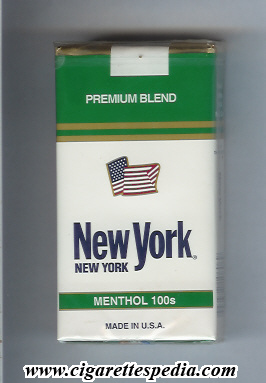 new york american version design 3b premium blend menthol l 20 s usa