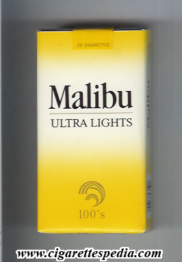 malibu american version horizontal name ultra lights l 20 s usa