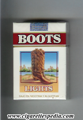 boots cigarettes Boots (with picture) (Lights) KS-20-H (white and red) - USA and Mexico