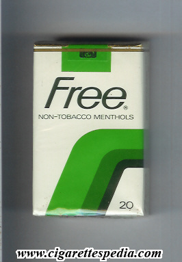 free american version design 2 non tobacco menthols ks 20 s usa