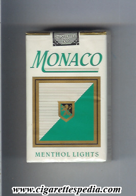 monaco american version menthol lights ks 20 s usa