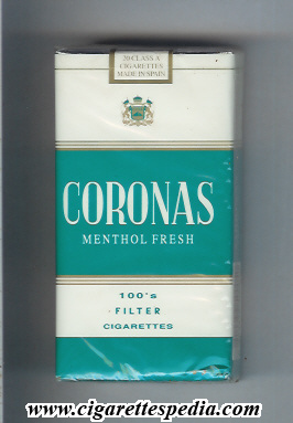 do they sell menthol cigarettes in spain Coronas (Menthol Fresh) L-20-S - USA and Spain