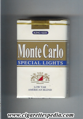 monte carlo american version emblem from below special lights low tar american blend ks 20 s germany usa