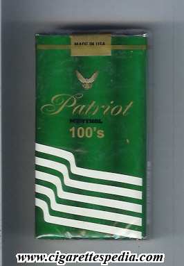 patriot american version gold patriot menthol l 20 s usa