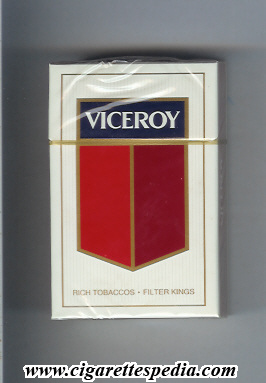 viceroy with big flag in the middle ks 20 h rich tobaccos filter usa