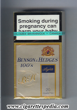 benson hedges filter tipped premium quality lights l 20 h canada usa