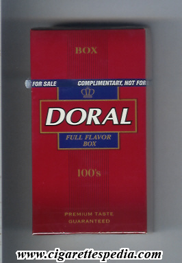 doral premium taste guaranteed full flavor l 20 h usa