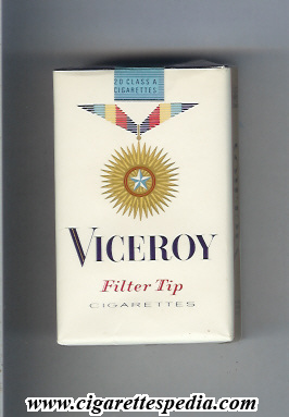 viceroy with medal filter tip ks 20 s gold medal usa