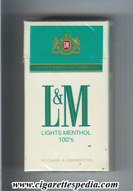 l m quality american tobaccos lights menthol l 20 h usa