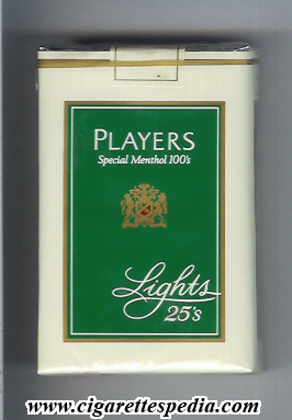 players colour design special menthol lights l 25 s usa