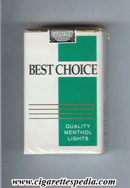 best choice quality menthol lights ks 20 s usa