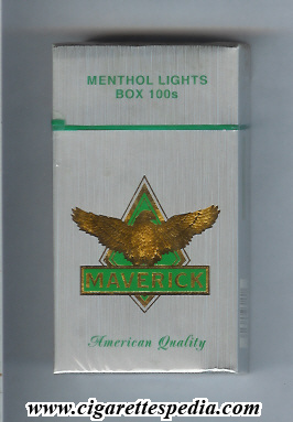 maverick american version dark design menthol lights l 20 h grey gold green usa