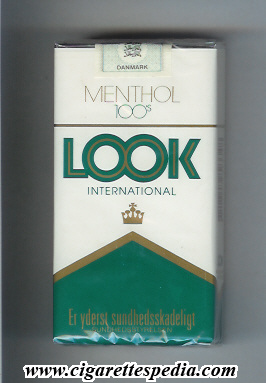 look characterictics from above international menthol l 20 s denmark