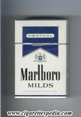 marlboro milds menthol ks 20 h white blue usa