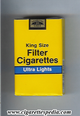 filter cigarettes yellow design ultra lights ks 20 s usa