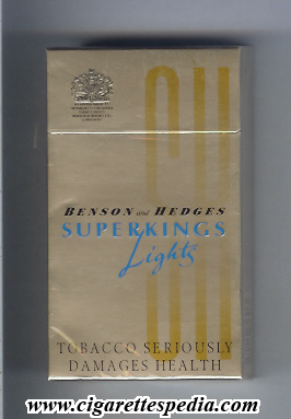 benson and hedges superkings lights l 20 h england