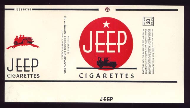 jeep cigarettes ks 20 s usa