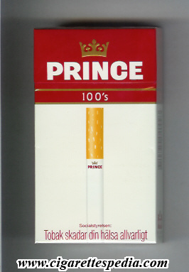 prince with cigarette 199's l 20 h sweden denmark