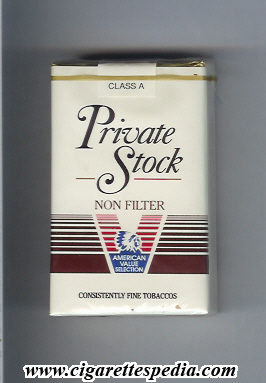 private stock cigarettes Private Stock (design 1) (Non Filter) KS-20-S - USA