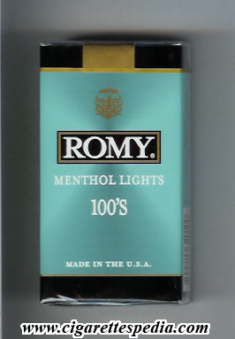 romy menthol lights l 20 s usa