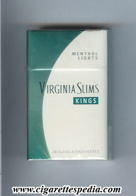 virginia slims name by one line kings menthol lights ks 20 h usa