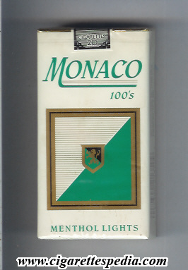 monaco american version menthol lights l 20 s usa