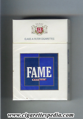 fame english version king size class a filter cigarettes ks 20 h england