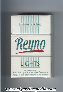 reyno menthol fresh with red line lights ks 20 h with vertical lines switzerland usa