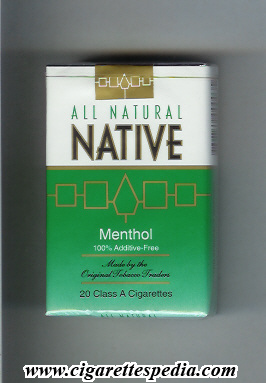 native all natural 100 additive free menthol ks 20 s usa