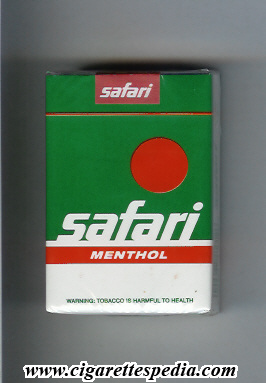 safari zambian version menthol ks 20 s south africa zambia