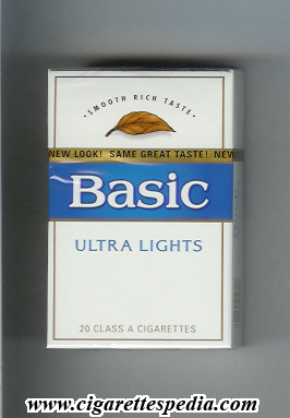 basic design 3 smooth rich taste ultra lights ks 20 h usa