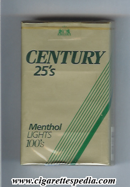 century menthol lights l 25 s usa