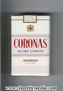 coronas ultra lights ks 20 s white spain