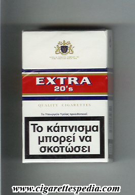 extra greek version quality cigarettes ks 20 h greece