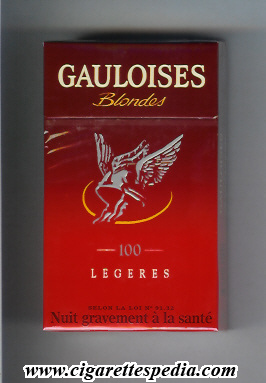gauloises blondes with half ring legeres l 20 h red france