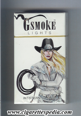 gsmoke western blend lights l 20 h with cowgirl white usa