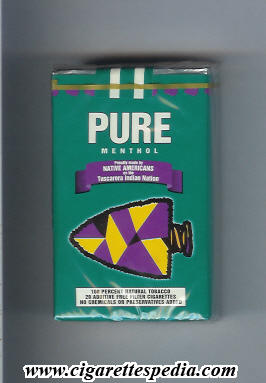 pure with abstract picture menthol ks 20 s usa