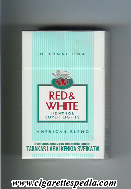 red white with square international american blend menthol super lights ks 20 h lithuania switzerland