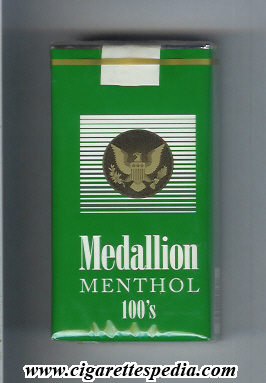 medallion american version menthol l 20 s green usa