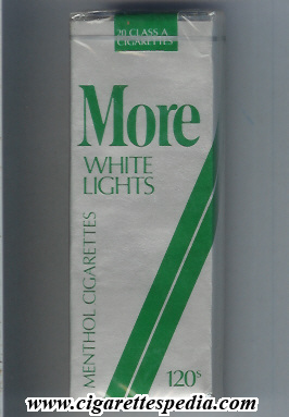 more white lights menthol sl 20 s grey green usa