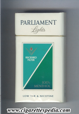 parliament emblem in the left from above lights menthol l 20 h lights from above japan usa
