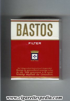 bastos filter s 20 h white red bastos on the top belgium