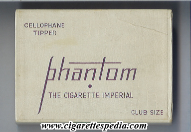 phantom design 1 the cigarette imperial cellophane tipped s 20 b white usa