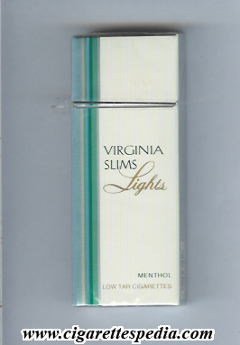 virginia slims name by two lines lights menthol l 10 h usa