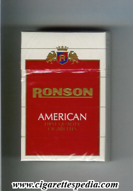ronson american first quality cigarettes ks 20 h white red ukraine austria