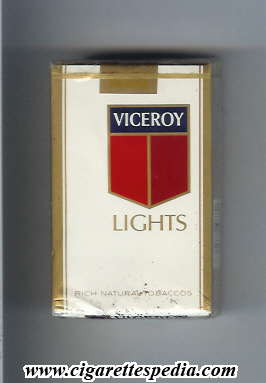 viceroy with flag in the right lights ks 20 s rich natural tobaccos usa