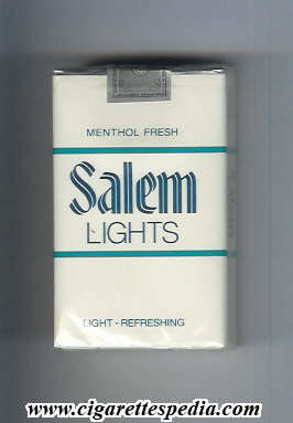 salem lights menthol fresh ks 20 s usa
