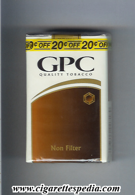 gpc design 3 quality tabacco non filter ks 20 s usa