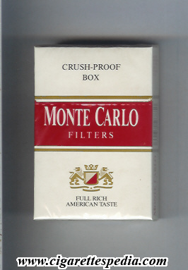 monte carlo american version emblem in the middle filters full rich american taste ks 20 h germany usa
